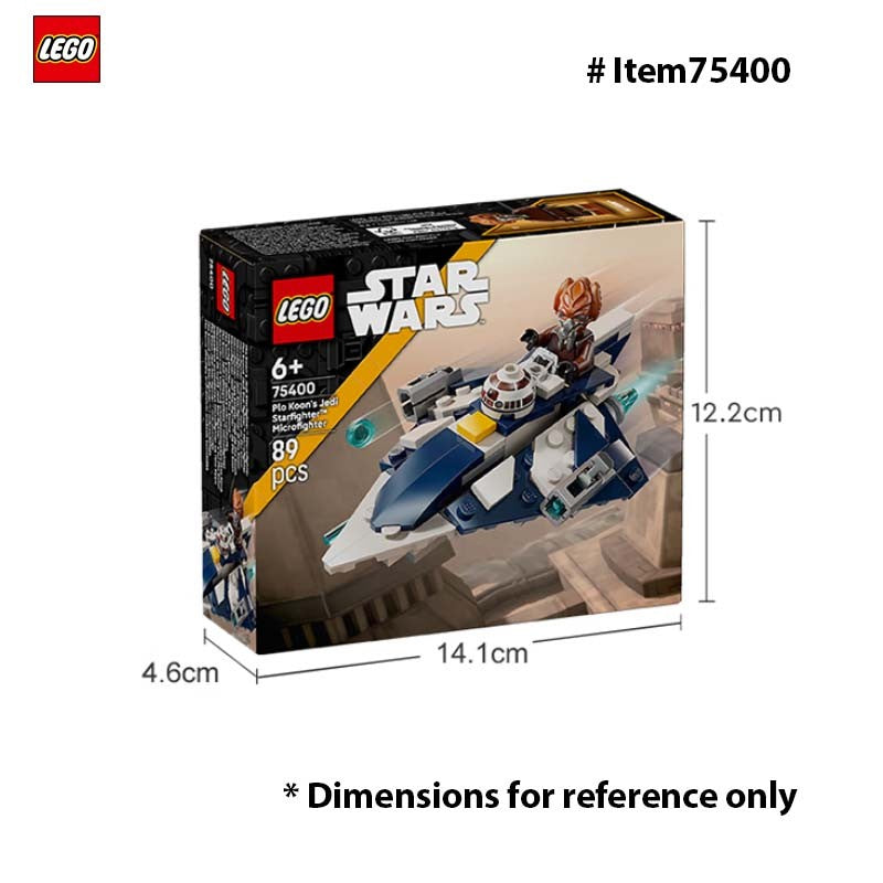 LEGO 75400 Star Wars Microfighter Caça Estelar Jedi de Plo Koon Brinquedo Infantil Playset de Guerras Clônicas e Decoração de Quarto para Meninos e Meninas 89 Peças