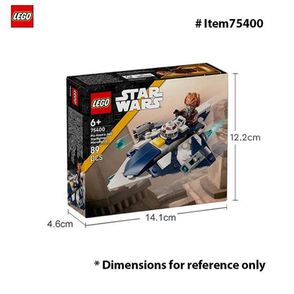 LEGO 75400 Star Wars Microfighter Caça Estelar Jedi de Plo Koon Brinquedo Infantil Playset de Guerras Clônicas e Decoração de Quarto para Meninos e Meninas 89 Peças