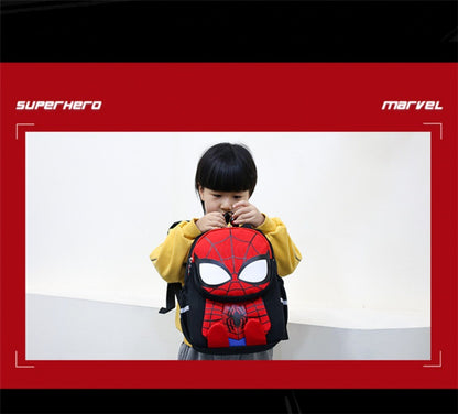 Mochila Infantil Escolar de Capitão América Homem Aranha Homem de Ferro Fofa Desenho Animado para Meninos Leve para Jardim de Infância