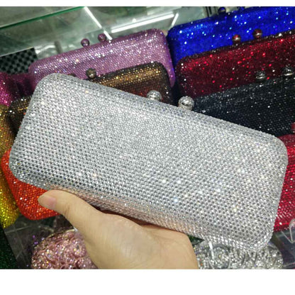Wine Cheaper Crystal Rhinestones Women Evening Clutch Bag Bridal Wedding Clutches Party Dinner Prom Chain Shoulder Handbag Purse