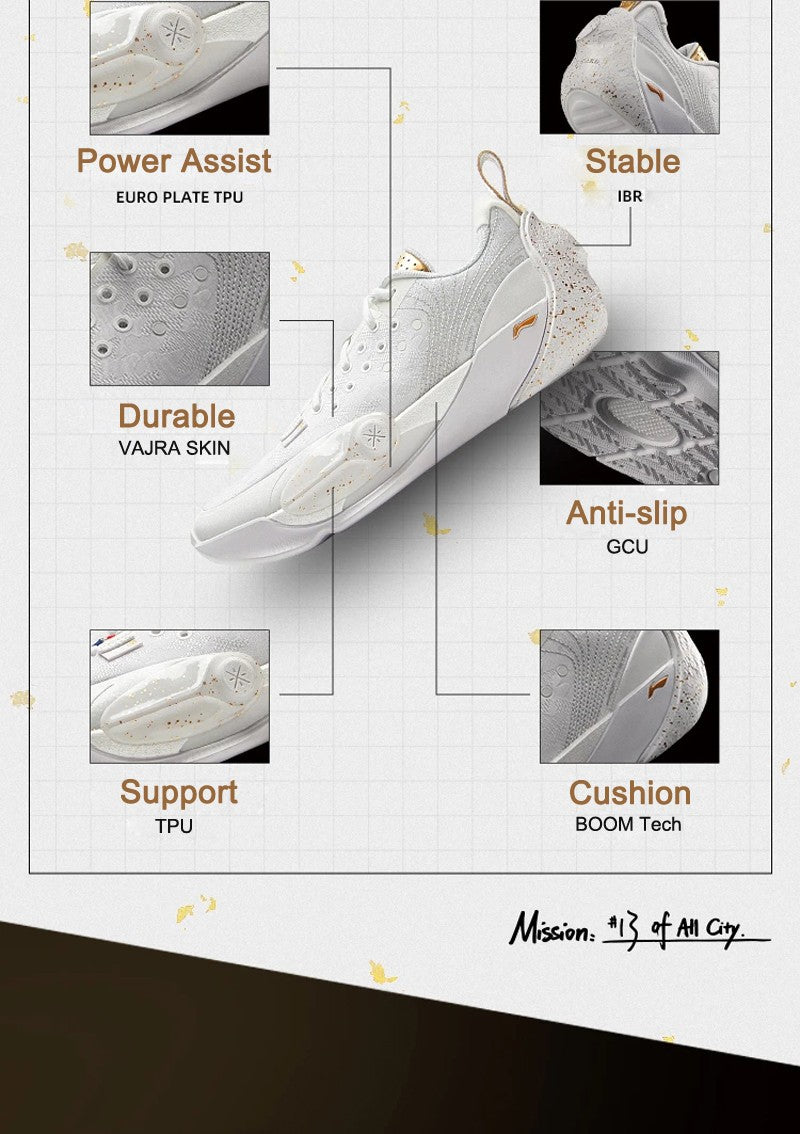 Li-Ning Men WADE ALL CITY 13 Professional Basketball Shoes BOOM  Cushion Wearable Anti-slip LiNing Stable Sneakers ABAV017
