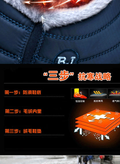 Botas Masculinas de Neve para Área Externa Sapatos Masculinos Botas de Inverno Masculinas Botas de Caminhada Cano Curto Botas Impermeáveis Masculinas Sapatos de Trabalho Calçados