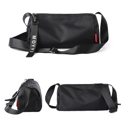 Men's Trendy Messenger Shoulder Bag Student Sports Waterproof Crossbody Sling Bags Leisure Design for Outdoor Solid Lightweight