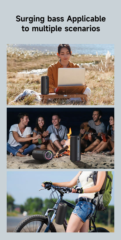 ZEALOT-S49PRO Portable Bluetooth Speaker 20W IPX6 Waterproof Powerful Sound Box Bass Boost Dual Pairing True Wireless Speaker
