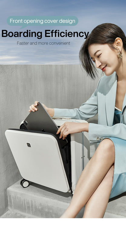 Hanke New Design Luggage Business Travel Suitcase Carry On Boarding Cabin Trolley Case PC Material Rolling Spinner Wheels