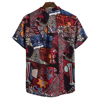 2024 new Hawaiian Cotton High Quality Shirts Men's Oversize Shirt Man Tiki Fashion Clothing Blouses Luxury Social T-shirts