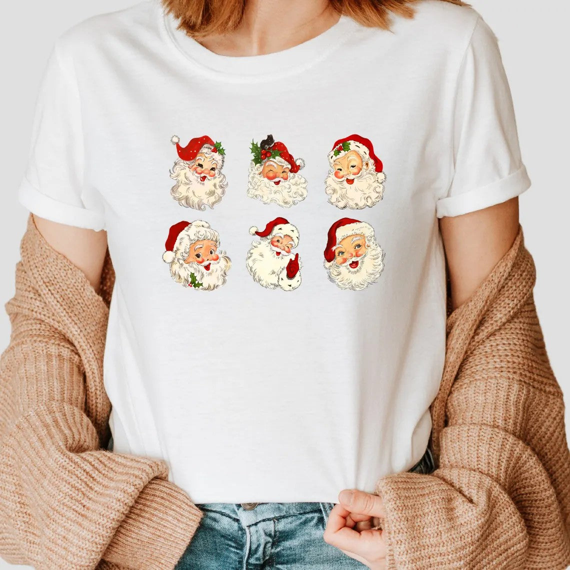 Retro Santa Christmas Tshirt, Christmas Santa Shirt, Retro Santa Shirt Gift for Women, Women Gift for Christmas , Christmas Gift
