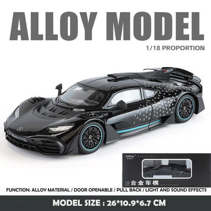 Simulation 1:18 Mercedes Benz AMG ONE Super Car Model Dieacst Toy Vehicle Collectibles Birthday Gifts Man Boy Miniature Voiture
