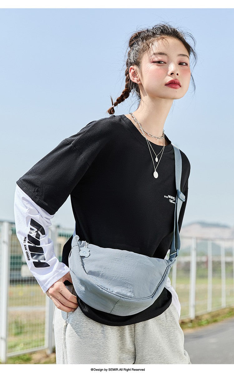 Semir Crossbody Bag Women 2025 New Chest Bag Macaron Color Dumpling Bag  Minimalist Waist Pack Shoulder Purse