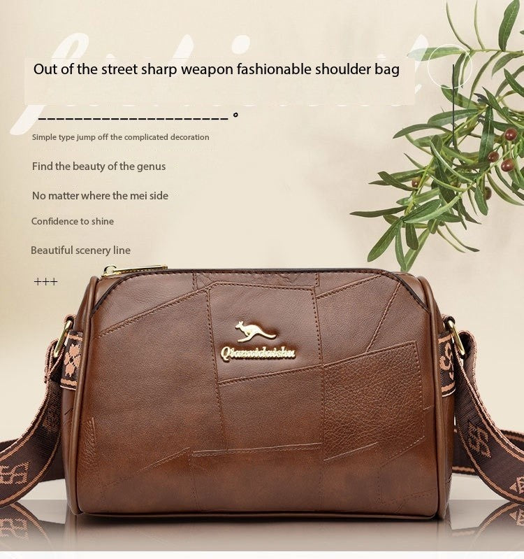 Luxury Kangaroo New Genuine High Quality Soft Leather Women Purses Cofrossbody Bag Designer Brand Ladies Shoulder Crossbody Bags