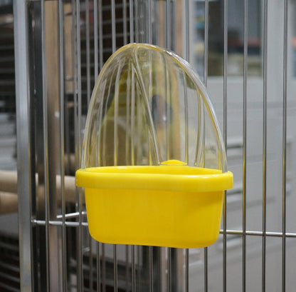 CAITEC Caixa de Alimentação à Prova de Derramamento para Pássaros Recipiente de Comida para Papagaios Resistente a Mordidas Anti-derramamento Menos Desperdício na Alimentação