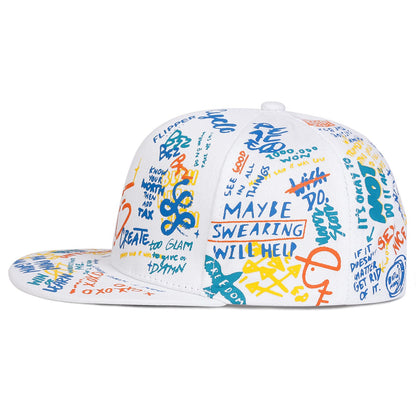 Unisex 88 Letter Graffiti Print Hip-hop Hats Fashion Spring Autumn Outdoor Adjustable Casual Baseball Caps Sunscreen Hat