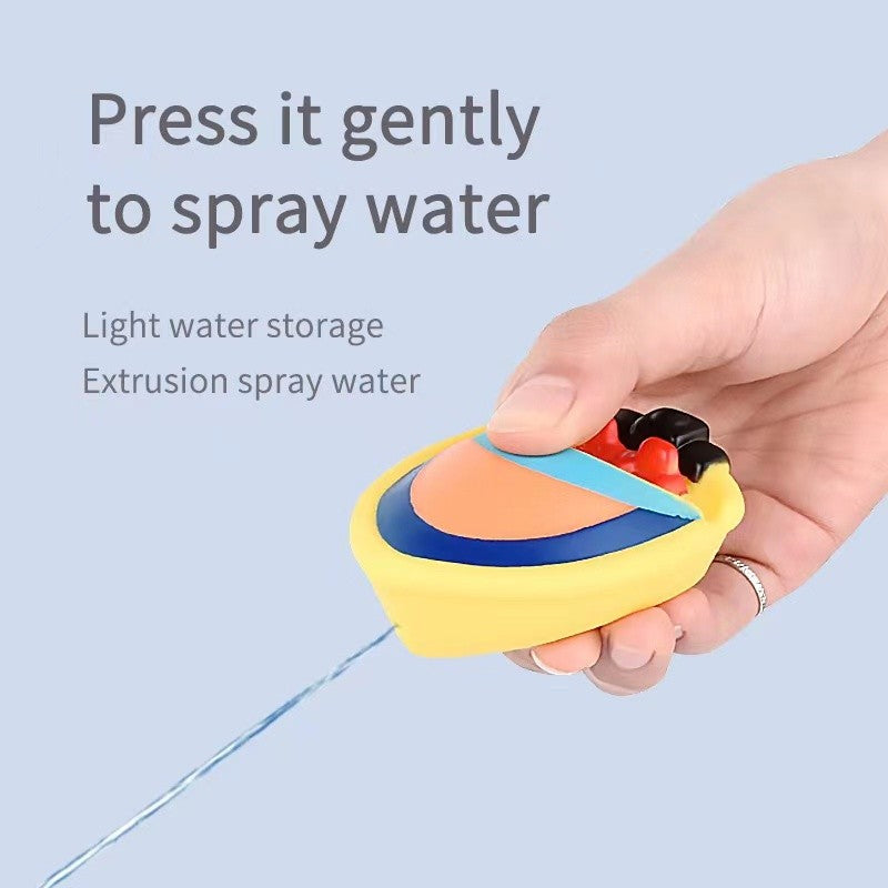 Mini Car Baby Shower Boat Carrying Toy Shower Boat Sprinkler Swimming Pool Children's Bathtub And Beach Birthday Gift