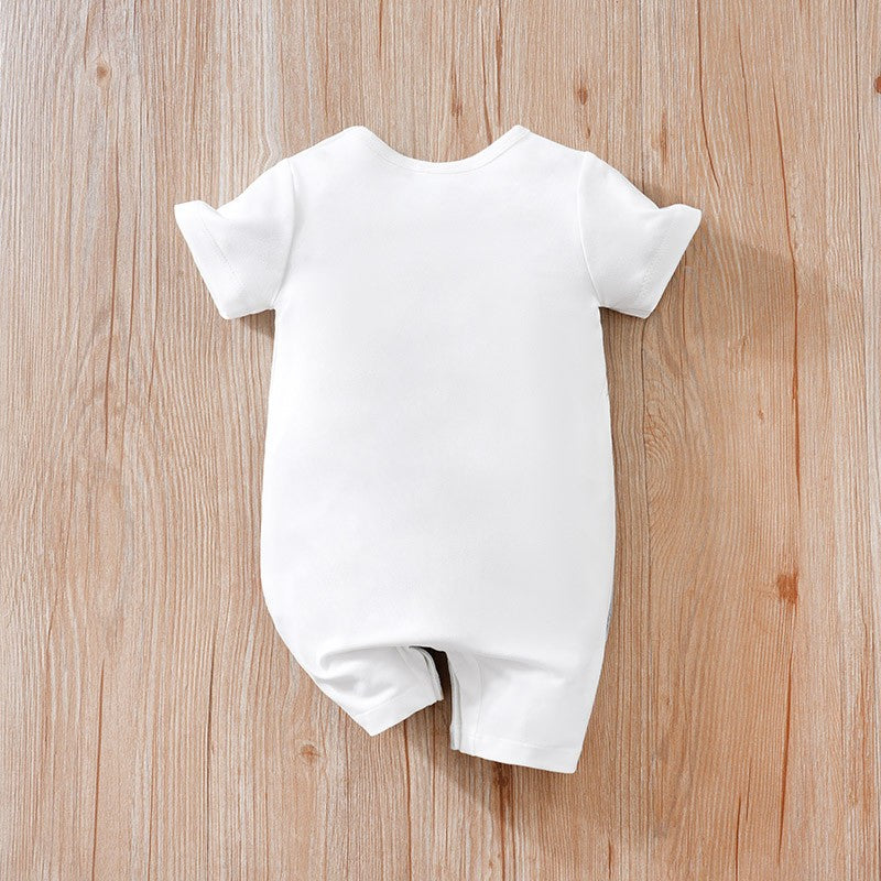 Newborn Clothing Cute Cartoon Marine Animal Print Comfortable And Soft 0-18 Boys And Girls Summer Short Sleeved Baby Jumpsuit