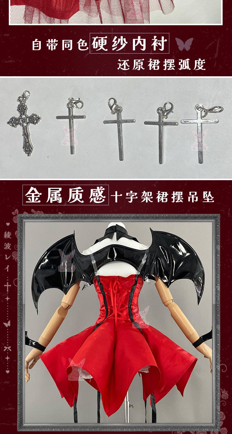 Anime Shugo Chara Tsukiyomi Utau Devil Transformation Cosplay Costume Full Set Women Halloween Cos Outfit With Horns Accessories