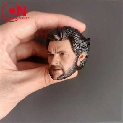 Em Estoque 1/6 Escala Jovem Wolverine Logan Hugh Jackman Head Sculpt Sem Charuto Compatível com Corpo de Figura de Ação Worldbox de 12''