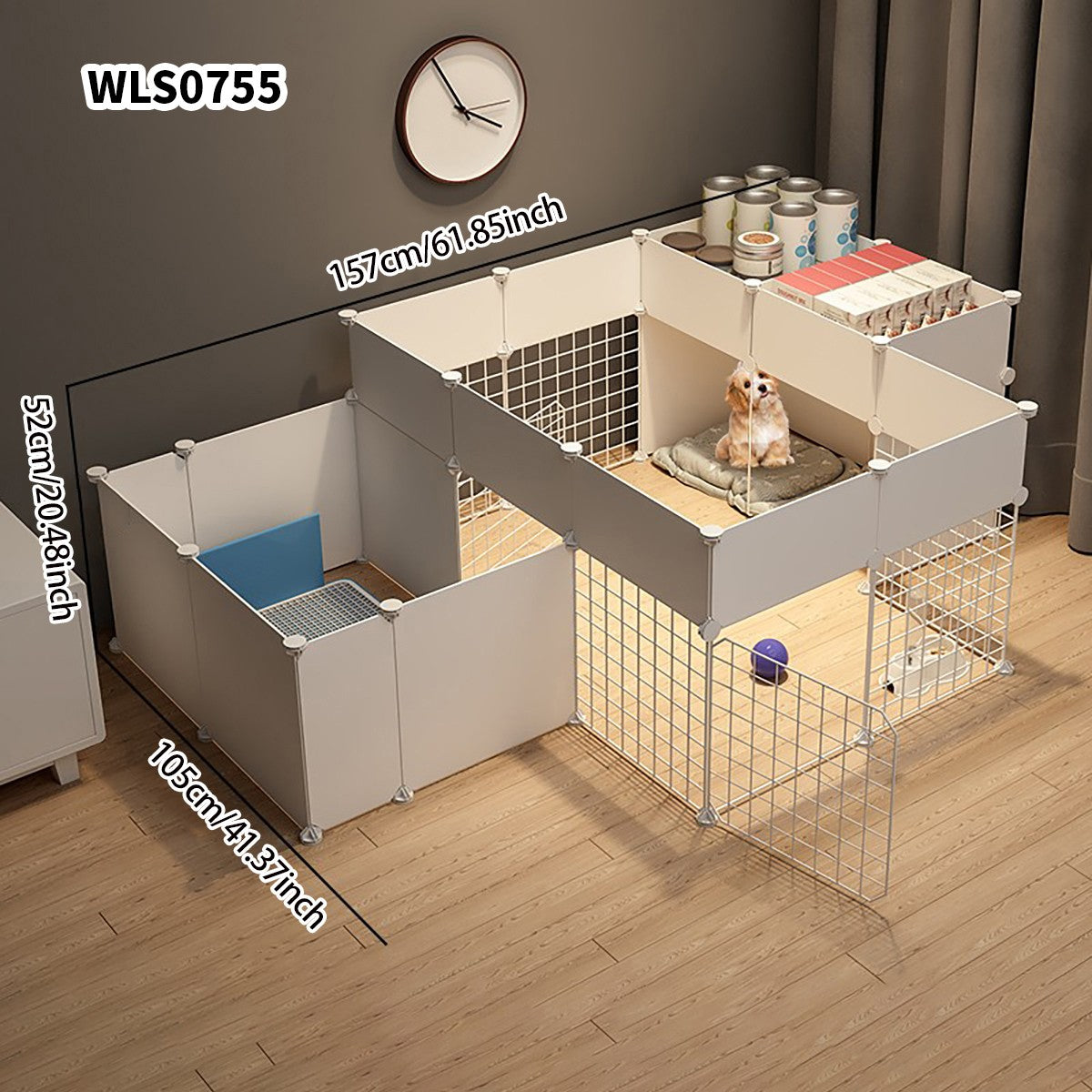 Cercadinho para Cães, Casa Interna, Gaiola, Cão de Porte Pequeno e Médio, Teddy, Corgi, Porta de Isolamento, Grade de Proteção, Canil
