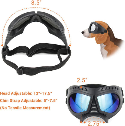 ATUBAN Capacete e Óculos de Sol para Cães Pequenos, Óculos de Proteção UV para Cães Médios, para Cães Dirigirem ao Ar Livre e Passearem