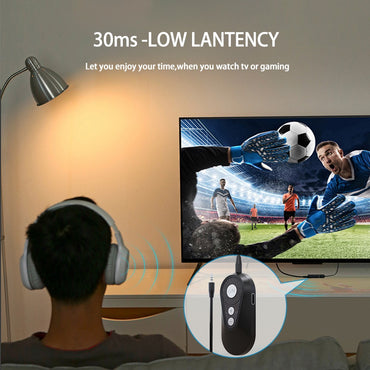 LE Audio Wireless Bluetooth 5.4 Transmitter Receiver with LC3,Auracast ,Aux in,USB-C Audio input for TV headphone speaker Guitar