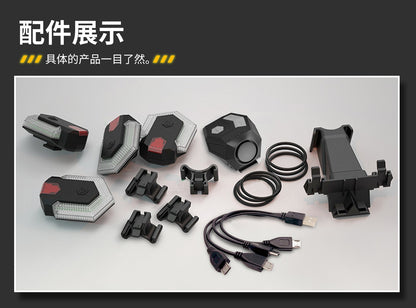 Bike Light LED Bicycle Wireless Remote Control Turn Signal Horn Taillight Warning Lamp Waterproof Outdoor Cycling Accessories
