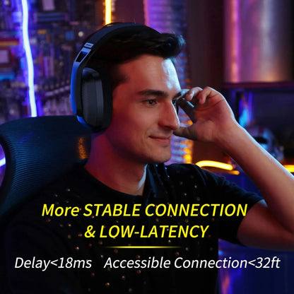 BINNUNE BW06 2.4GHz Bluetooth Gaming Headset with Mic for PS5 PS4 PC Mac Playstation Wireless Gaming headphone with Microphone