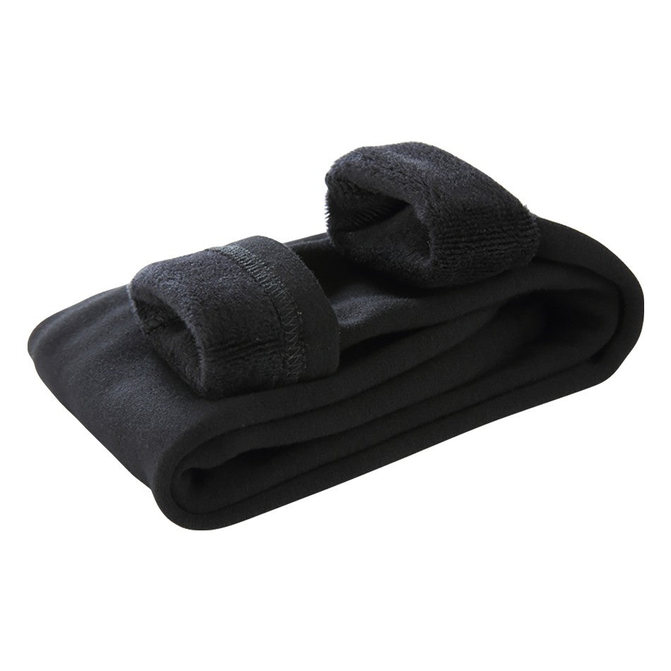 Girls Fleece-Lined Thermal Leggings Children Winter Thickened Warm Comfortable Outdoor Pants Kids Solid Color Casual Bottoms