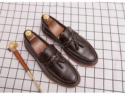 Classic Men's Dress Shoes High Quality Casual Business Leather Shoes For Men Loafers Formal Office Leather Tassel Social Shoes