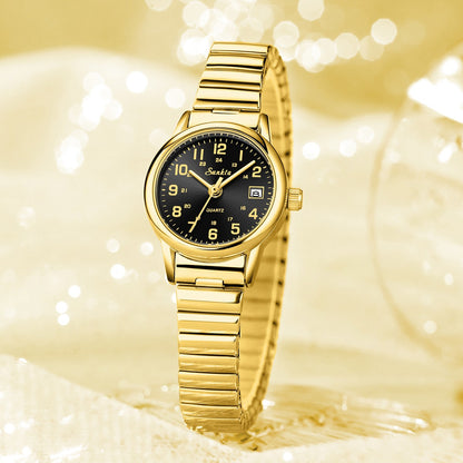 SUNKTA elegant Women's Watch 12/24 waterproof calendar women's quartz wrist watch fashion ladies vintage watches reloj de mujer