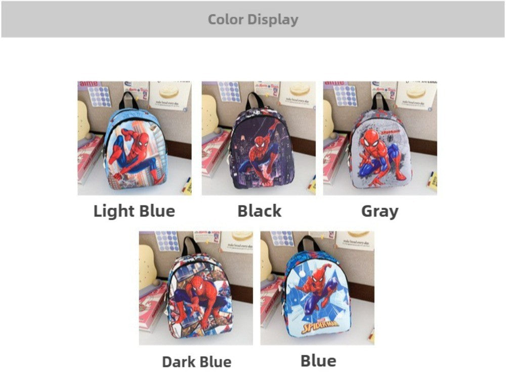 Marvel Spider-Man Kids Backpack Trendy Cartoon Boys' School Bag Fashionable Spider-Man Backpack Double Shoulder Bag for Toddlers