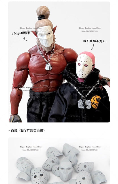 Brinquedos No Down Escala 1/12 Boneco Soldado Homem Jason Casey Jones Cosplay Mini Máscara Modelo Acessório de Cena Para Decoração DIY de Bonecas de 6 polegadas