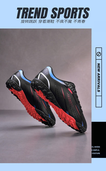 Men Indoor Football Field Boots Fast Non-Slip Football Shoes Training TF Soccer Shoes Society Cleats Sneaker Professional Unisex