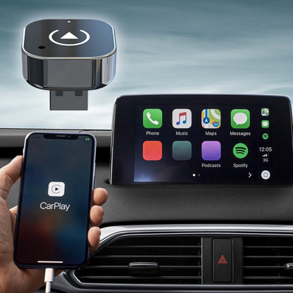 Adaptador Sem Fio CarPlay e Android Auto 2 em 1 Dongle USB Inteligente Wi-Fi BT Conexão Automática Caixa AI Plug and Play para Carros com CarPlay de Fábrica com Fio