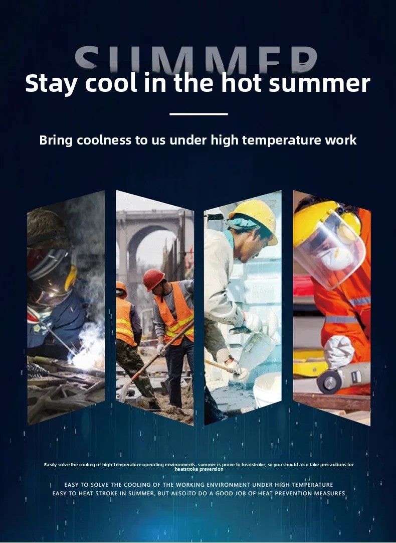 Summer Cooling Jacket Men's Hooded Fan Jacket Heat Resistant Fan Air Conditioner Clothes Breathable Outdoor Fishing Fan Workwear