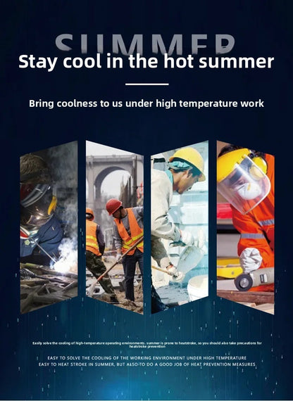 Summer Cooling Jacket Men's Hooded Fan Jacket Heat Resistant Fan Air Conditioner Clothes Breathable Outdoor Fishing Fan Workwear