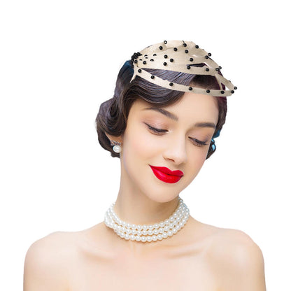 Fascinator Azul Royal com Pérolas Falsas - Elegante Toucado de Casamento, Chapéus Derby para Mulheres, Eventos de Coquetel, Chá e Igreja