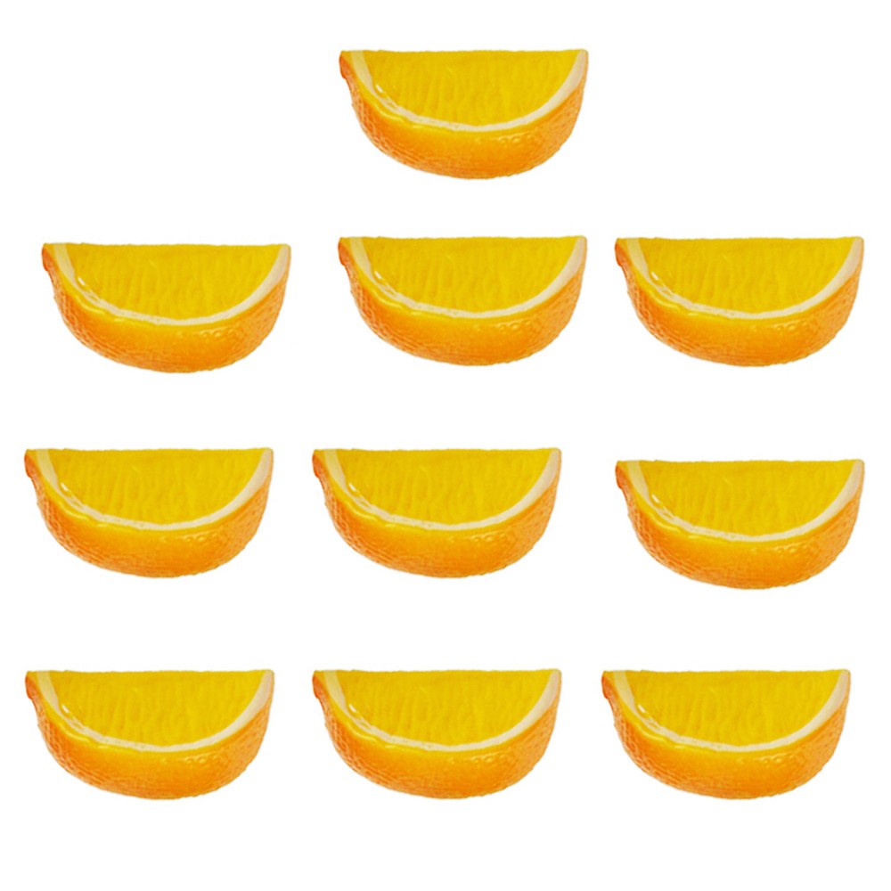 10PC Artificial Lemon Slices Blocks Simulation Lemon Slice Fake Lemon Block-Double Side Fake Fruit Model for Party Wedding Decor