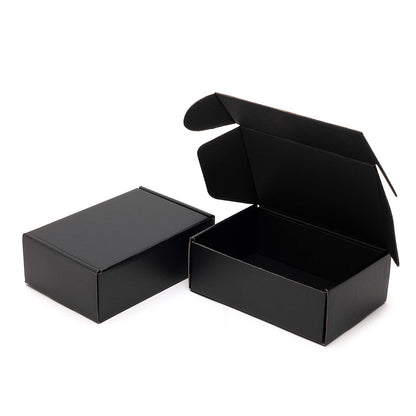 50pcs Christmas Black Shipping Boxes Bulk 6x4x2 Inch Small Corrugated Cardboard Mailer Boxes for Small Business Gifts Jewelry