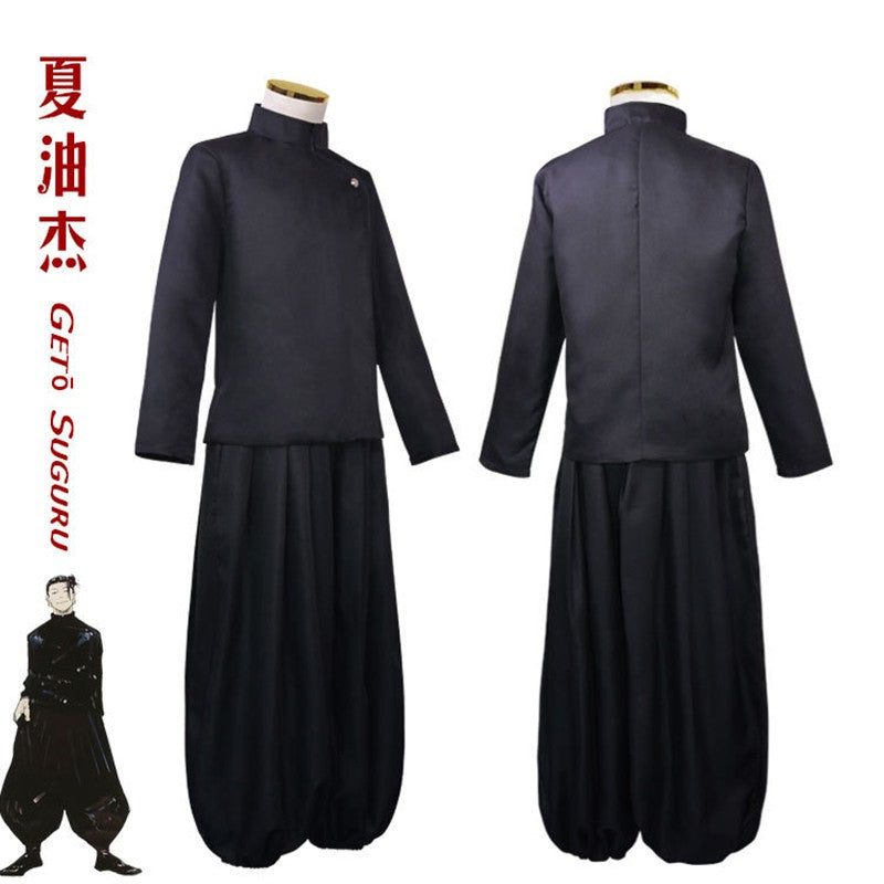 Anime Jujutsu Kaisen Geto Suguru Cosplay Costume Shirt Pants kimono Wig High School Uniform Full Set Adult Mens Party Clothes