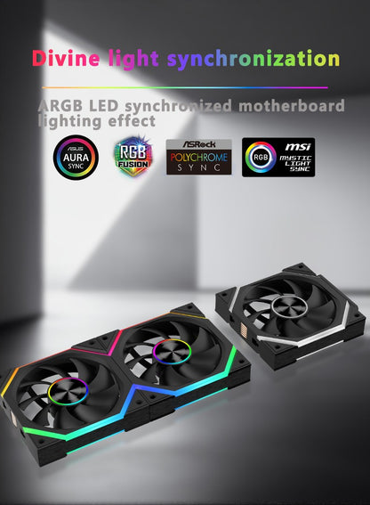 ICE Whale WX-3 Wireless Splicing Fan ARGB Air-Cooled Cooling Accessories 1600RPM 12CM Chassis Fan