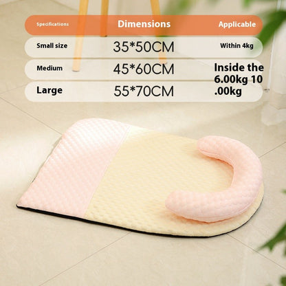 Tapete Gela Pet, Almofada de Seda Macia para Pet, Feito de Tecido Fresco de Grande Porte com Textura Delicada e Superfície Lisa, Adequado para Uso no Verão
