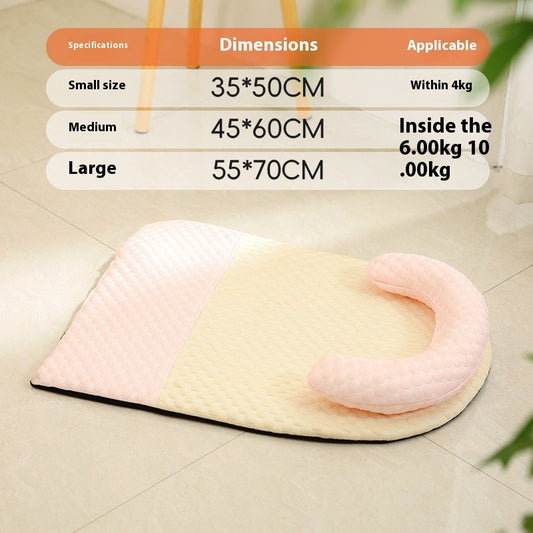 Tapete Gela Pet, Almofada de Seda Macia para Pet, Feito de Tecido Fresco de Grande Porte com Textura Delicada e Superfície Lisa, Adequado para Uso no Verão