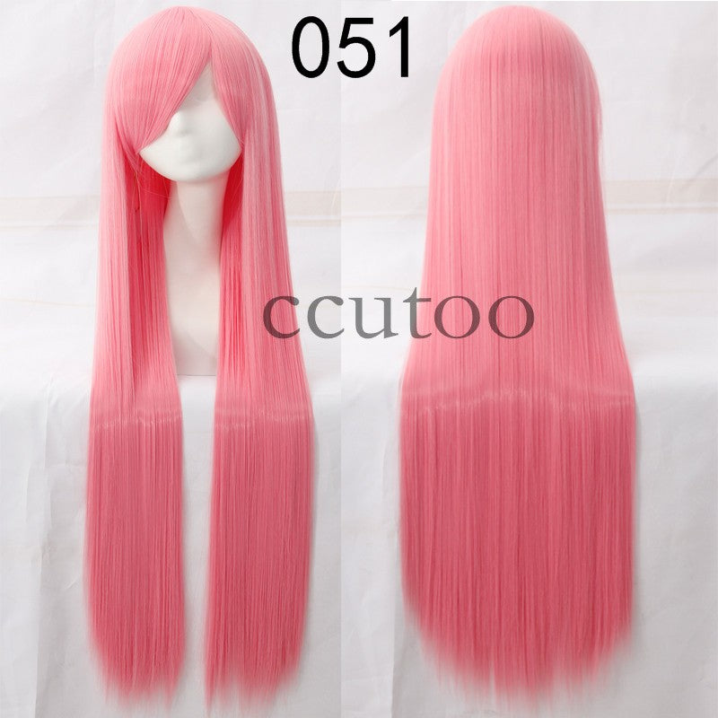 ccutoo 100cm Peruca de Cosplay Reta Sintética de Cabelo Longo de Alta Temperatura 82 Cores Disponíveis