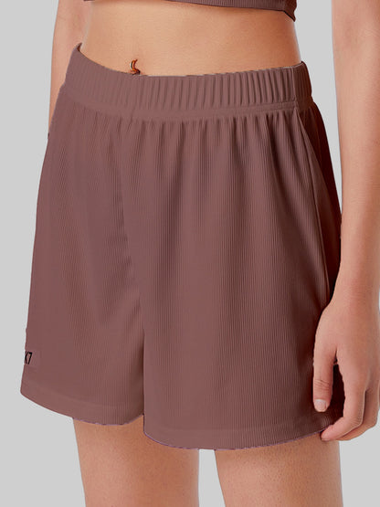 Casual Shorts Women 2024 New Summer Simple Comfortable Elastic Waist Cool Breathable Solid Color Casual Sports Five Quarter Pant