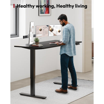 Standing Desk Height Adjustable Electric Stand up Desk 71x32 Inches Sit Stand Home Office Desk with Splice Board