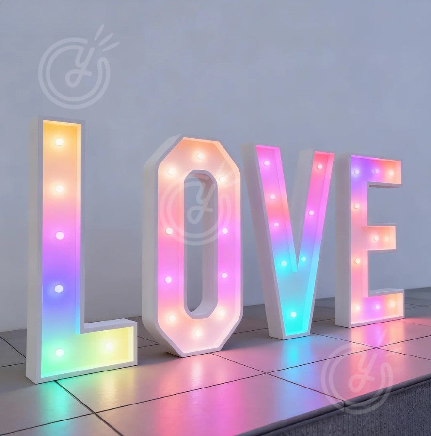 Love Light Up Signage Custom Wedding Decor Sign Bulb Giant Outdoor LED Marquee Letters Party Wedding Birthday Illuminated Sign