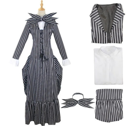 Role playing Christmas Eve horror Jack Cos dress skeleton Jack men and women full set of Christmas and Halloween costumes new