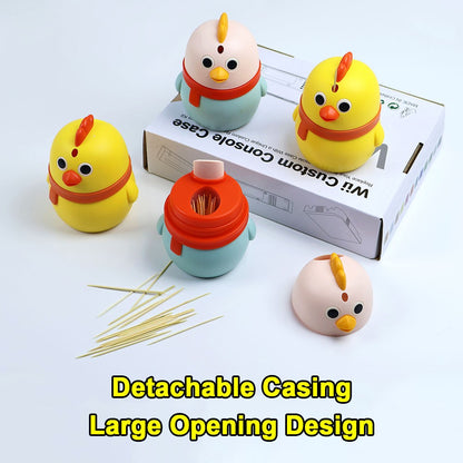 Silicone World Auto Pops-Up Toothpick Box Detachable Toothpick Storage Box Dispenser Home Automatic Push-type Toothpick Holder