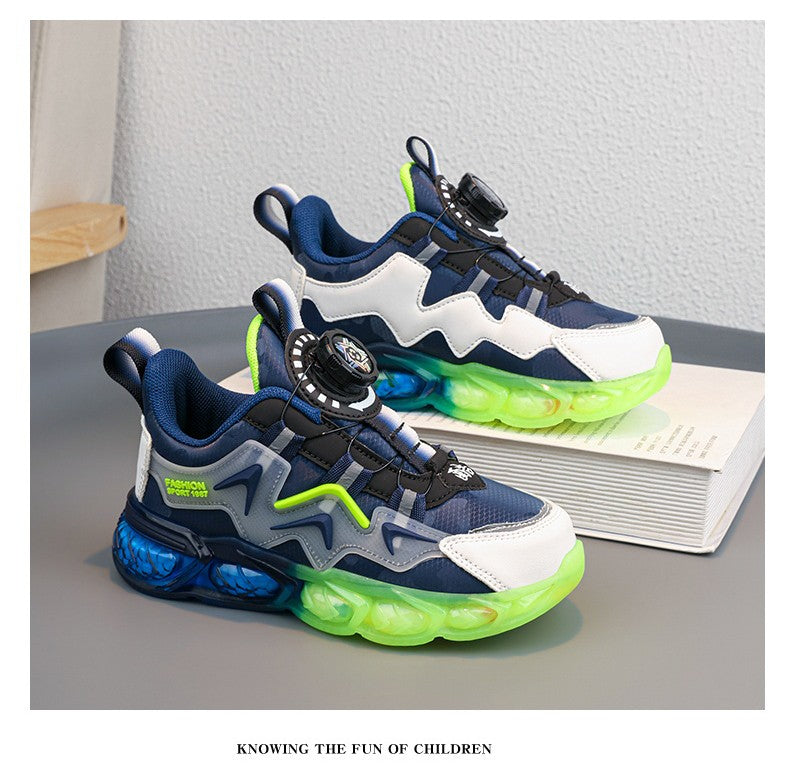 New Children's Leather Casual Shoes For Boy Girls Outdoor Running Sneakers Breathable Mesh Kids School Walking Sport Non Slip