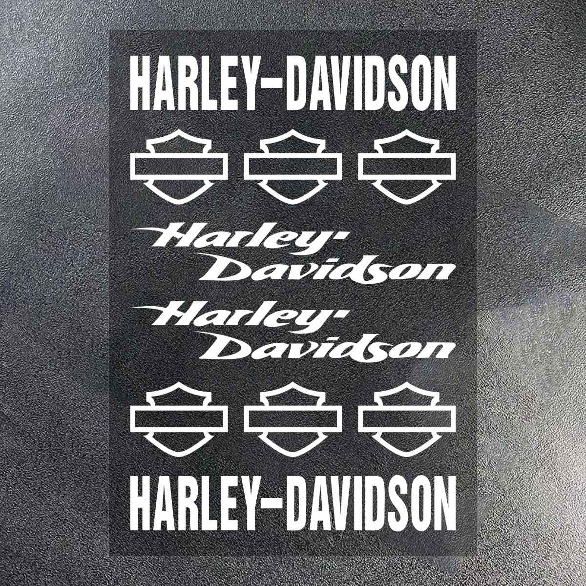 Kit de Adesivos de Vinil para Capacete de Motocicleta Harley Davidson Logo Decalque