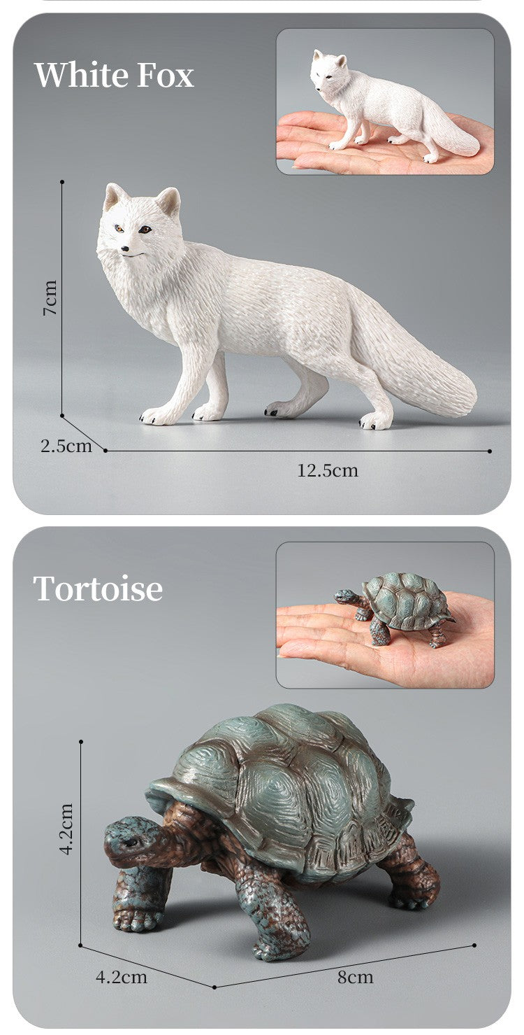 Conjunto de Brinquedos Montessori de Animais Selvagens - Leão Elefante Antílope Miniaturas de Animais Figuras de Ação Zoológico Presente Educacional para Crianças